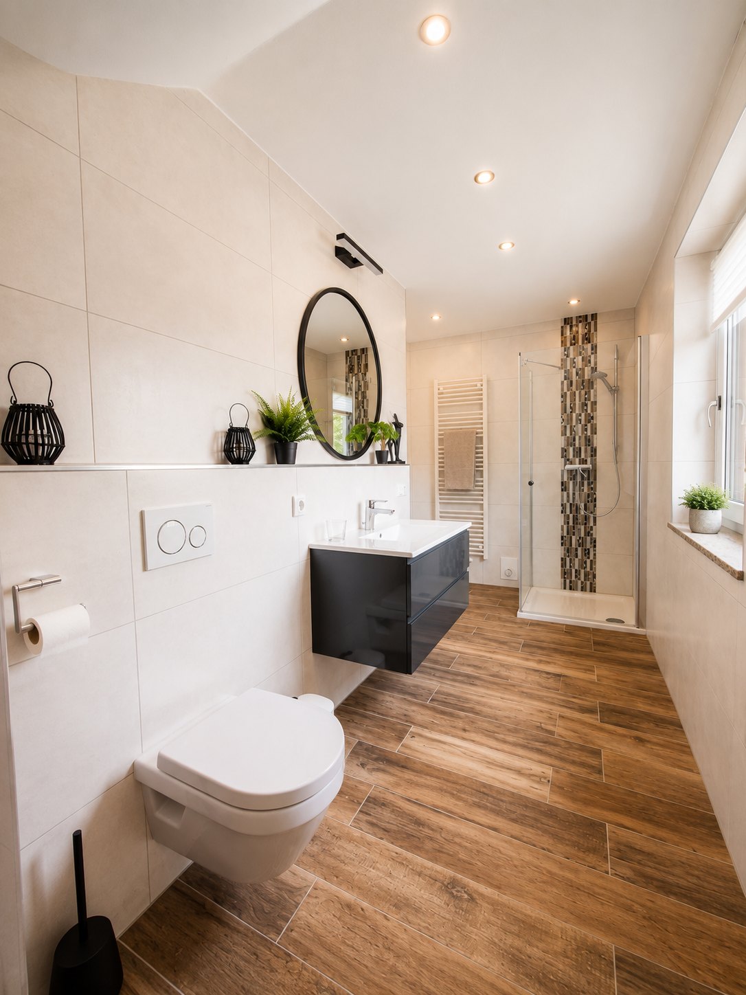 Badezimmer – Ferienwohnung mit Weitblick in Lengenfeld